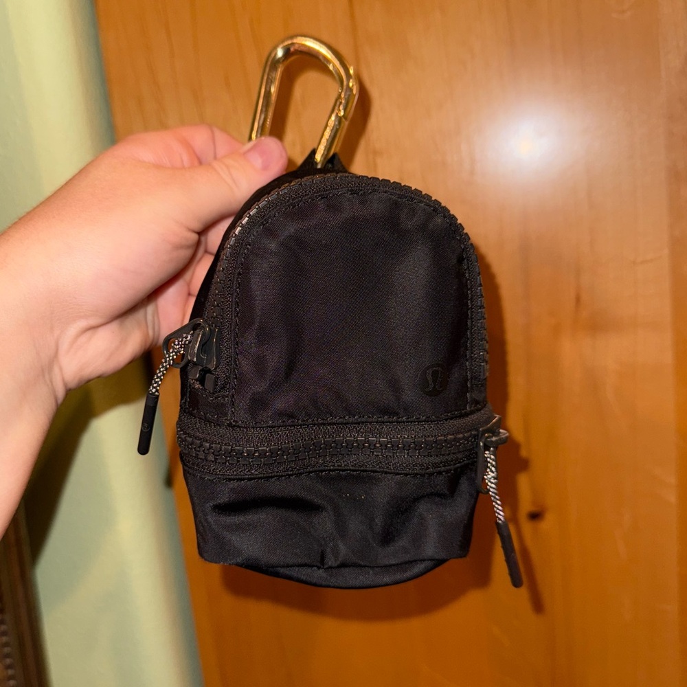 Lululemon Athletica City Adventurer backpack keychain, tiny lululemon backpack